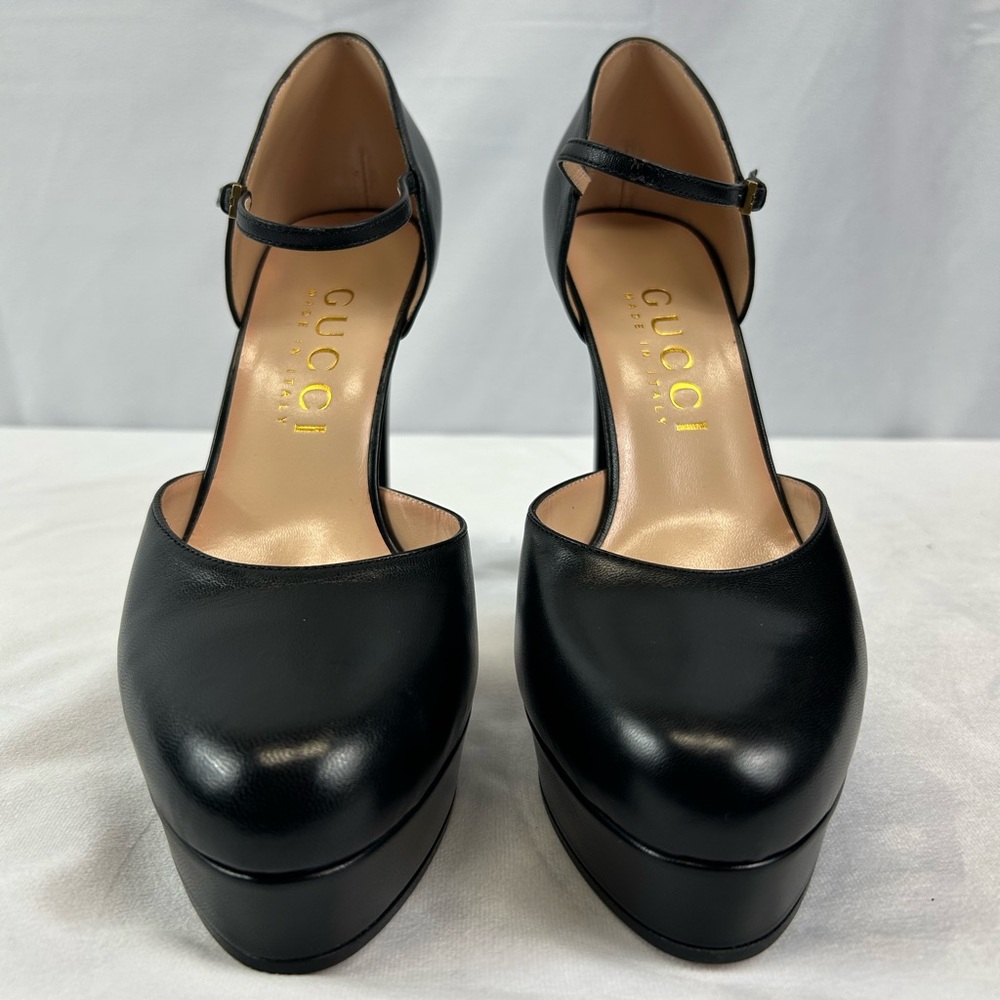 Gucci Embellished leather platform pumps - Picture 2 of 11